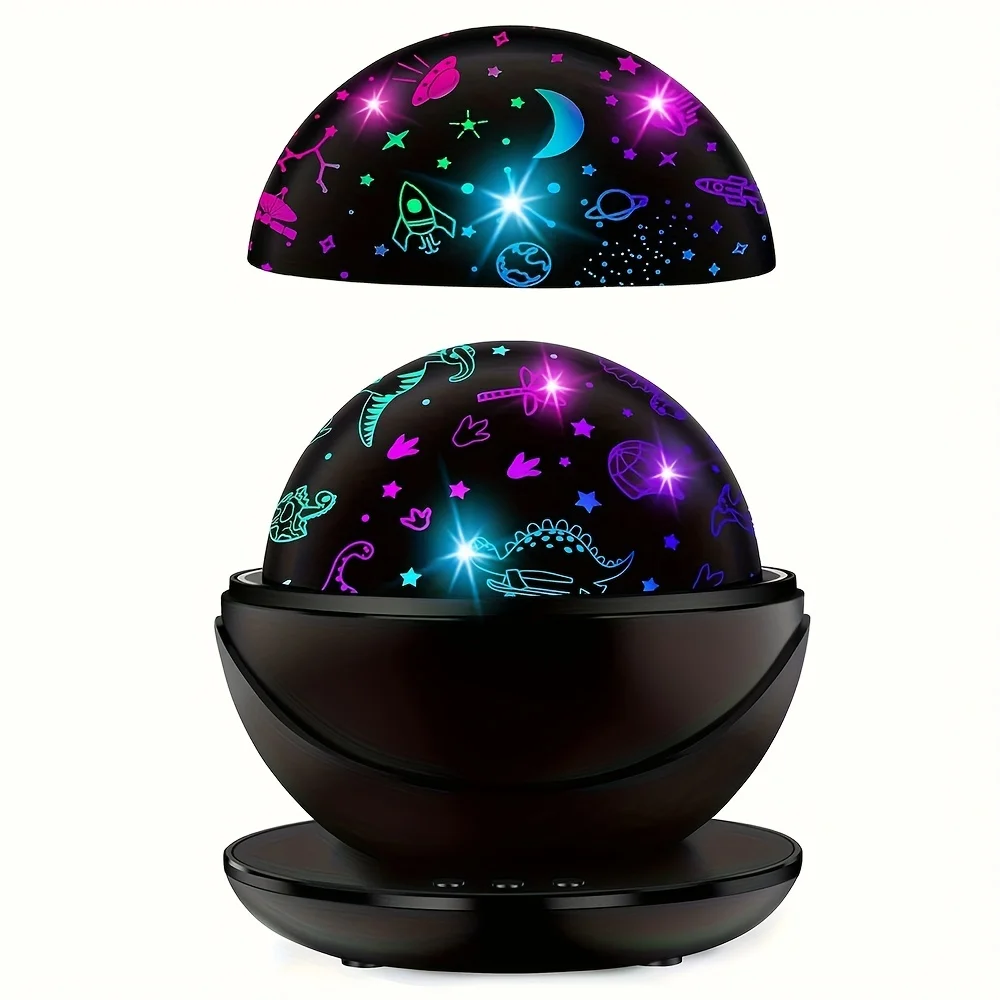 1pcs Night Light Projector Galaxy Projector Light 360° Rotating Dinosaur Projector Lamp With Planets Theme For Bedroom Decor