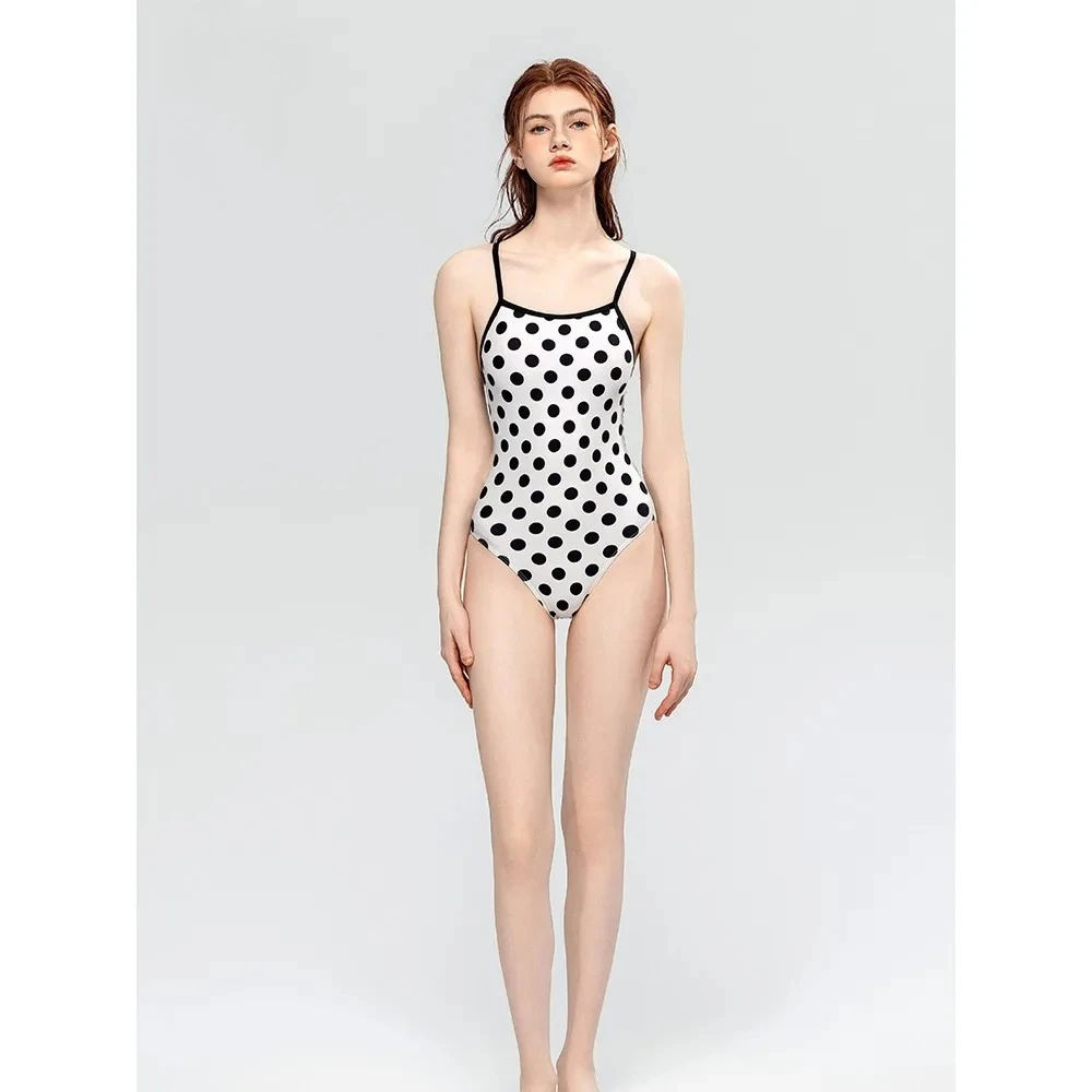 

High-quality Swimming Professional Racing Bikini Hot Spring Sleeveless Swimsuit One-piece Triangular Swimsuit High-end Gift