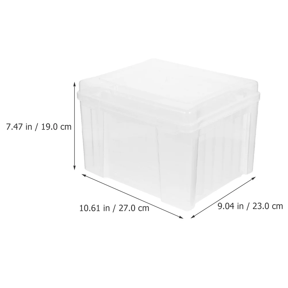 

Photo Storage Box Large Capacity Plastic Organizer With Removable Dividers For Photos Documents Greeting Cards Craft