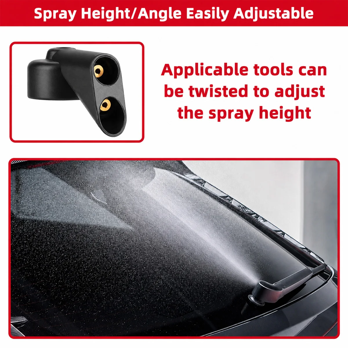 PINMOAP Suitable For Audi A1 A4 Avant B6 Estate B7 Allroad B8 A3 S3 S4 A6 C6 Q7 Q5 SQ5 Car Front Window Spray Nozzle 8K9955985A