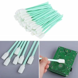 50/100pcs Industry Cotton Micro Swab Cleaning Tools Nonwoven Anti-static Dust Off for Lens Protective Window Fiber Laser Head