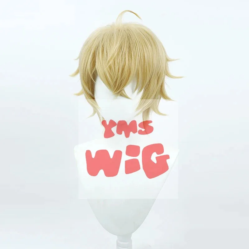 Game Arknights Tequila Cosplay Wig Short Yellow Heat Resistant Synthetic Hair Halloween Party Role Play Carnival + Free Wig Cap