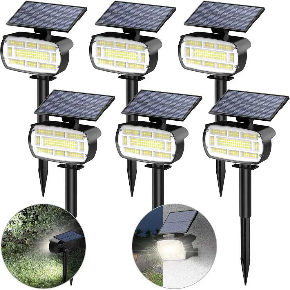 

Набор из 6 уличных светодиодных прожекторов мощностью 1000 люмен, водонепроницаемые по стандарту IP65, подходят для освещения ландшафта, двора и сада (белый свет)