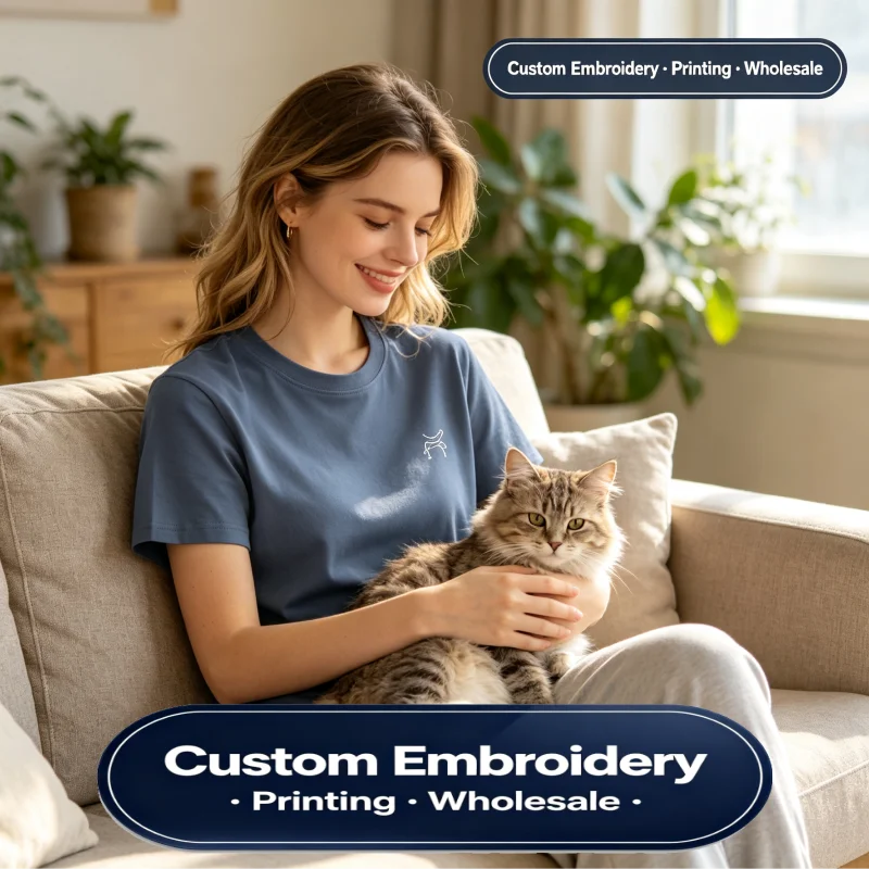 Embroidery Uniforms - Mehrzweck-T-Shirt aus reiner Baumwolle, individueller Druck,