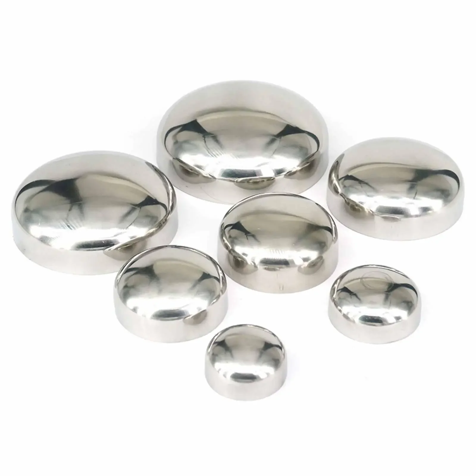 19/25/32/38/45/51/57/63/76/89/102/108/114/133/159mm O/D 304 Stainless Steel Sanitary Butt Weld End Cap Pharmaceutical