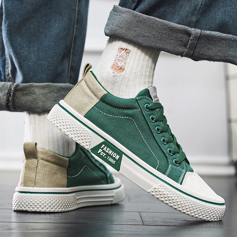 Canvas shoes four seasons men's casual shoes students flat shoes fashion soft-sole outdoor walking shoes youth Joker board shoes image 6