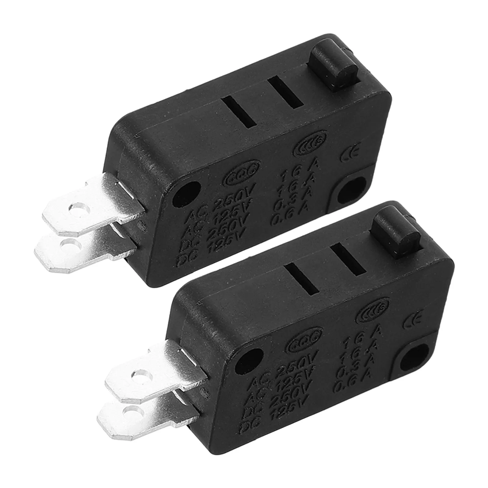 2Pcs Micro Switch Microwave Door Interlock Normally Open Metal Plastic Home Appliance Replacement Oven Repair Part