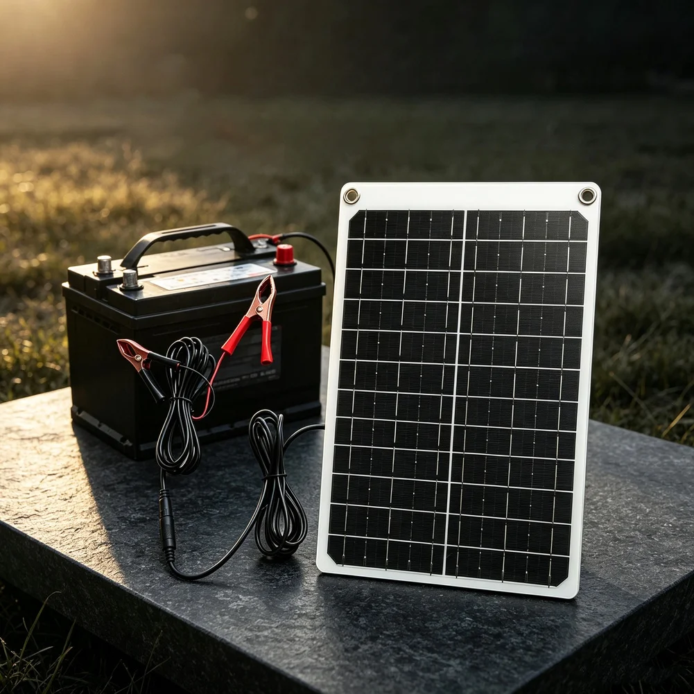 15W 12V Flexible Solar- Panel Kit For Car RV Camping FOR Battery Charger With Solar- Panel Accessories
