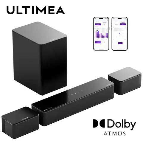 ULTIMEA 5.1 Soundbar with Dolby Atmos, 3D Surround System Soundbar for TV with Wireless Subwoofer,  APP Control, Home Theater TV