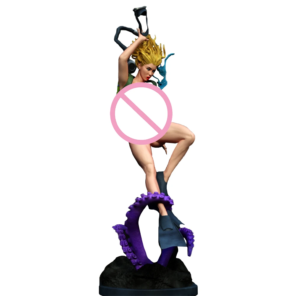 Figuras de anime Lina Wavefinder de alto detalhe 1:18 |   Miniatura em resina 3D |   Kit de modelo estilo mergulho sem pintura (A1076)