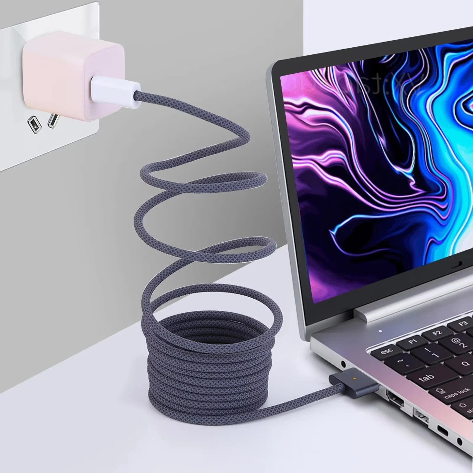 كابل شحن مغناطيسي magsafe3 متوافق مع USB-C إلى كابل شحن magsafe3 لجهاز MacBook Pro Air 14 16 M2 140W شحن سريع #3