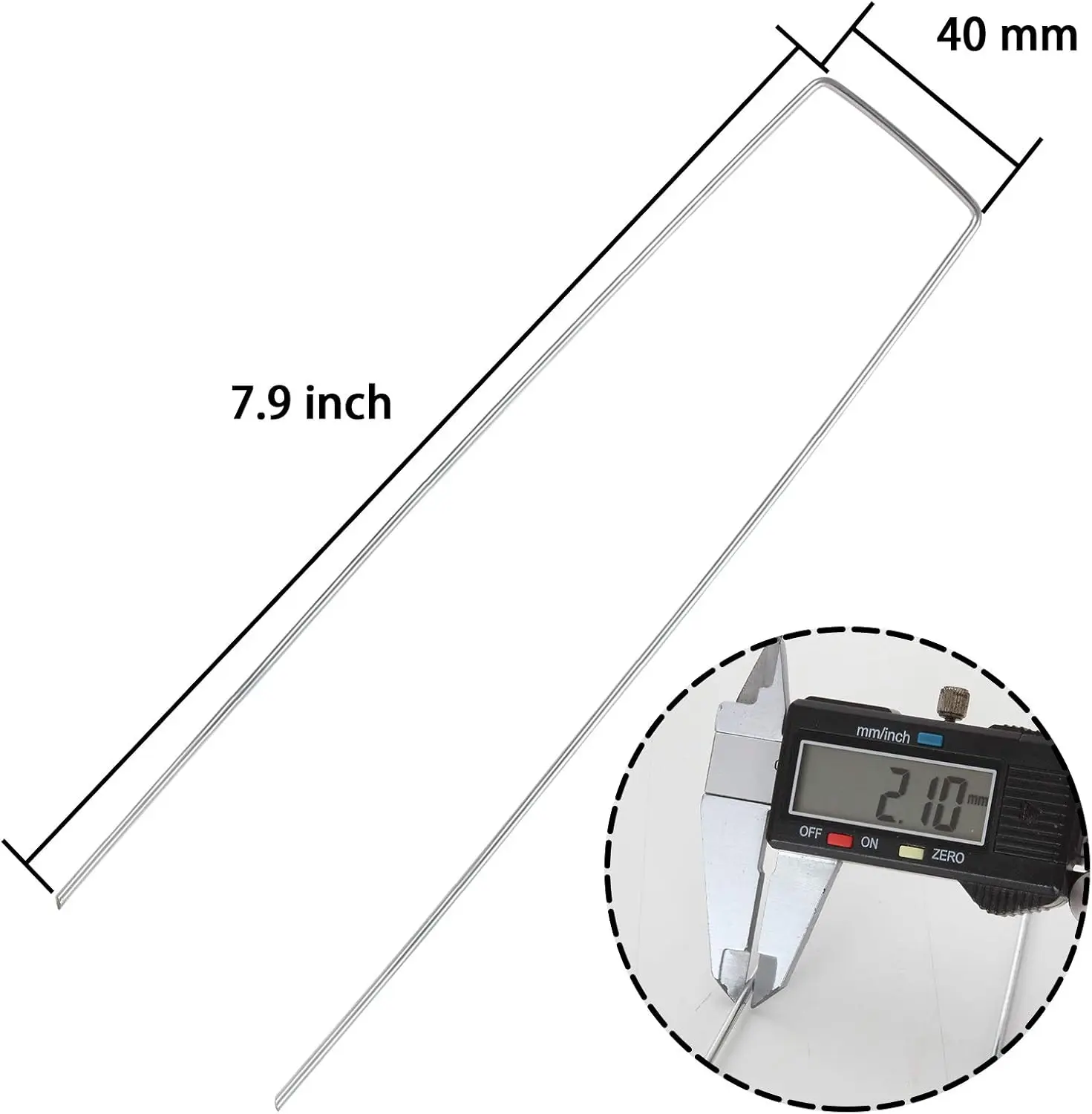 200 عبوة من دبابيس المناظر الطبيعية مقاس 8 بوصات - دبابيس حديقة من الفولاذ المجلفن عالي التحمل مقاس 11 بوصة - أوتاد حاجز الأعشاب على شكل حرف U