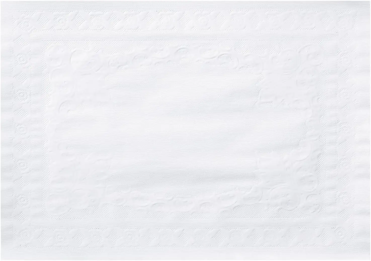 

Классическая белая подставка для столовых приборов с тиснением и прямым краем, 10 x 14 дюймов, футляр 1000 шт. для элегантной столовой.