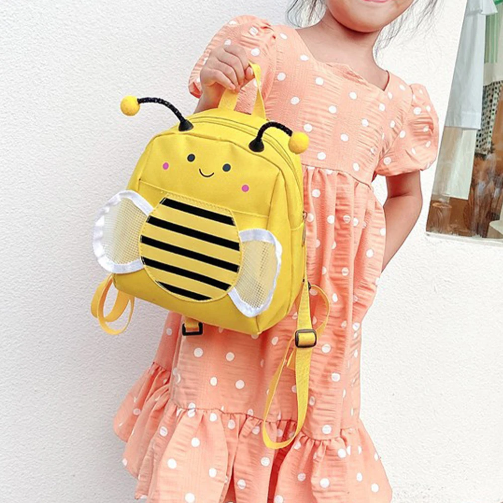 SYZM-mochila bonita con forma de abeja para niños, morral llamativo de dibujos animados para bebés, bolsos para niños y niñas, mochila escolar para guardería