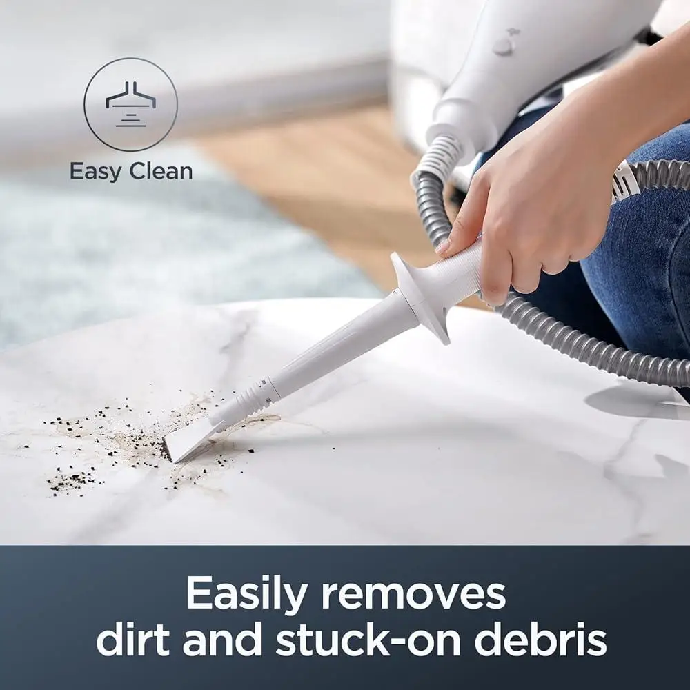 Multifunctional Steam Mop Lightweight Handheld Unit Efficient Cleaning Hard Floors Rugs Swivel Steering Easy Maneuver 2-in-1