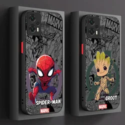 Marvel Spider Man Case For Xiaomi 13T 12T 11T 10T 13 12 11 Lite 5G NE POCO X6 M6 Pro 4G X3 NFC X4 GT X5 F3 F4 F5 F6 M5S C65 Capa