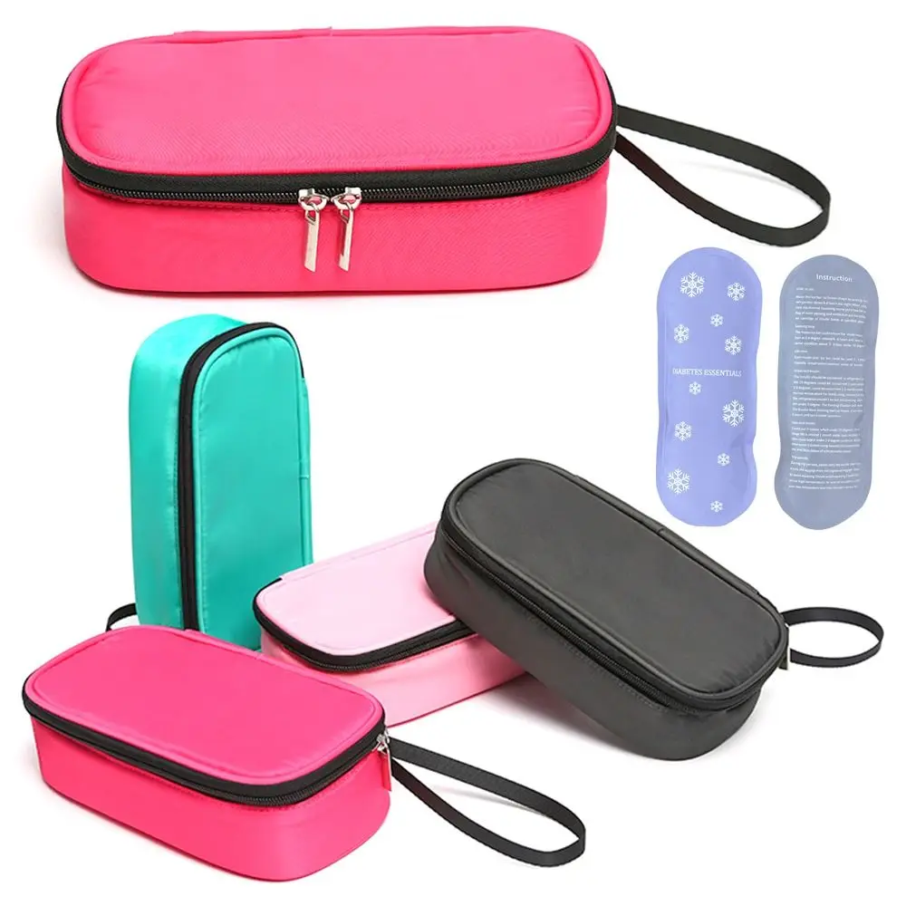 Oxford without Gel Diabetic Pocket Insulin Cooling Bag Medicla Cooler Travel Case Pill Protector