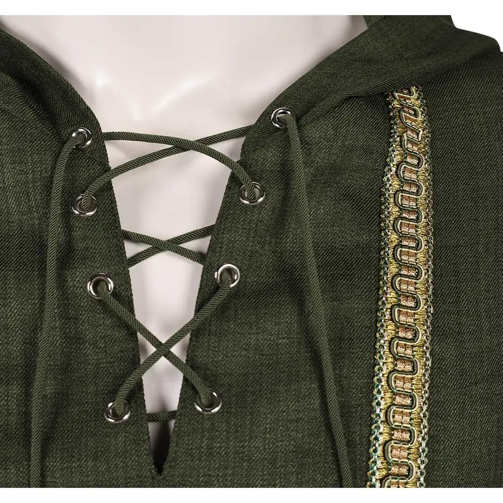 Movie How Train Dragon Hiccup Cosplay Costume Set Green Top Vest Pants Suits Male Halloween Roleplay Carnival Party Outfits view 5