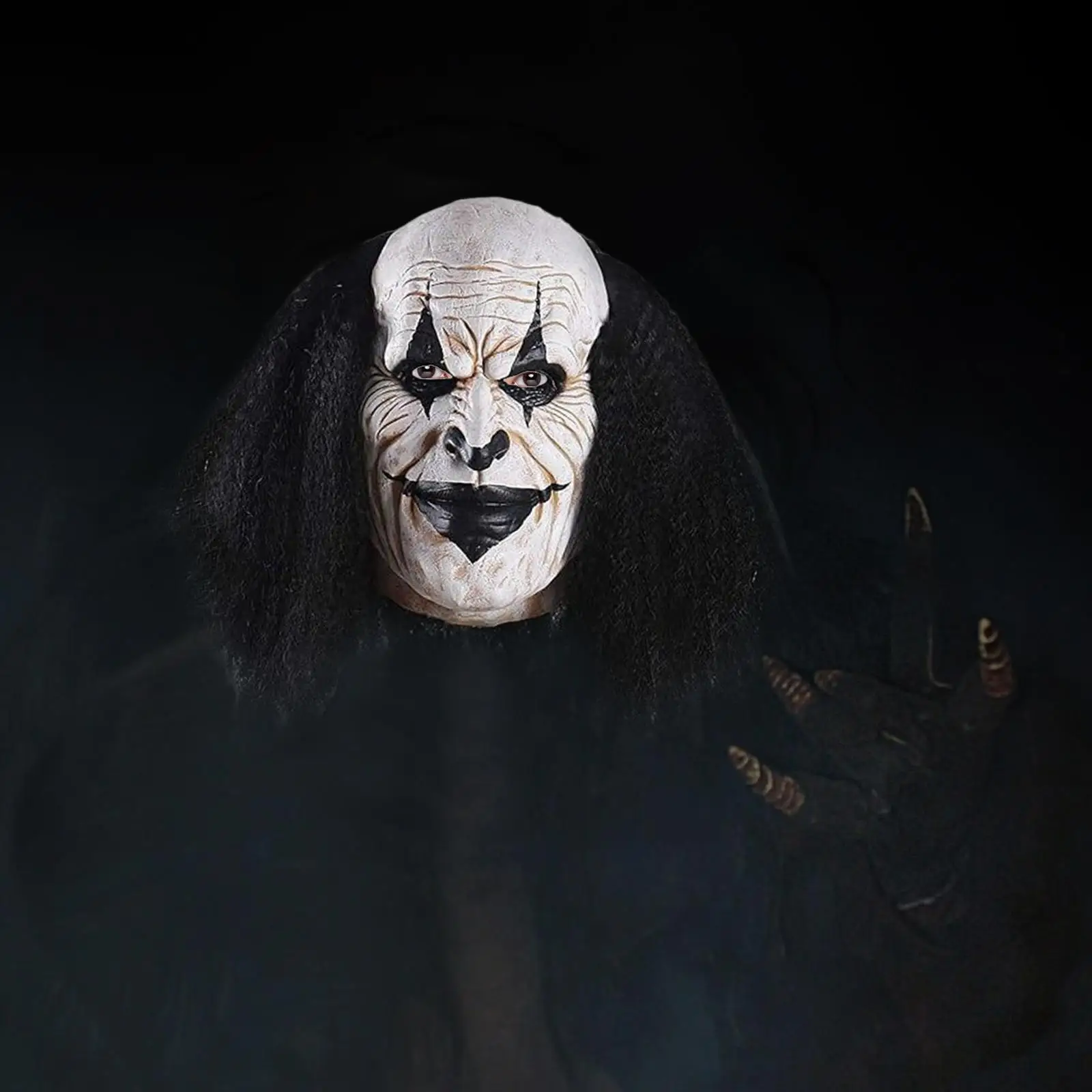 

Страшная взрослая злая маска, костюмная маска, жуткий реквизит, ужас, злой убийца, латексная страшная маска для костюмированной вечеринки, Хэллоуина