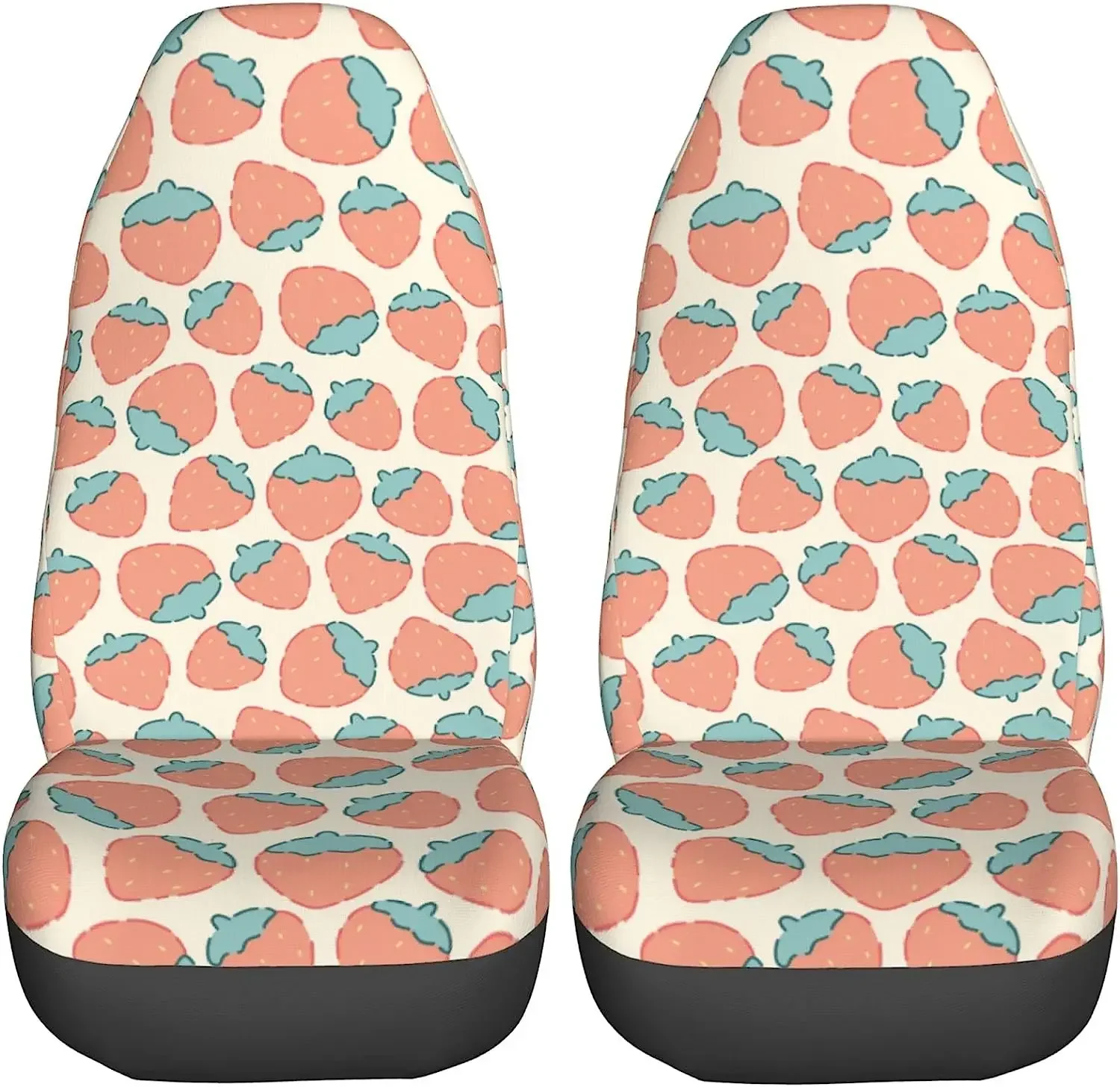 Набор чехлов для автомобильных сидений, 2 шт., универсальные чехлы для передних сидений автомобиля пастельного цвета, подходит для большинства автомобилей