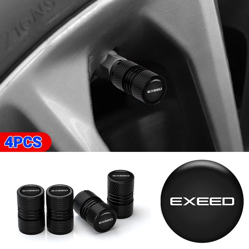 

4Pc Aluminum Alloy Car Wheel Tire Valve Cap Stem Cover For Chery Tiggo 7 Pro 8 Pro Exeed Tiggo 2 3x Arrizo 5 Pro Gx 5x EQ7 Exeed
