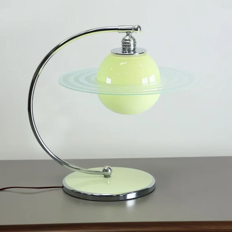 

Medieval Light Green Planet Nordic Table Lamp Modern And Creative High End Bedroom Bedside Desk Retro Lighting Fixtures