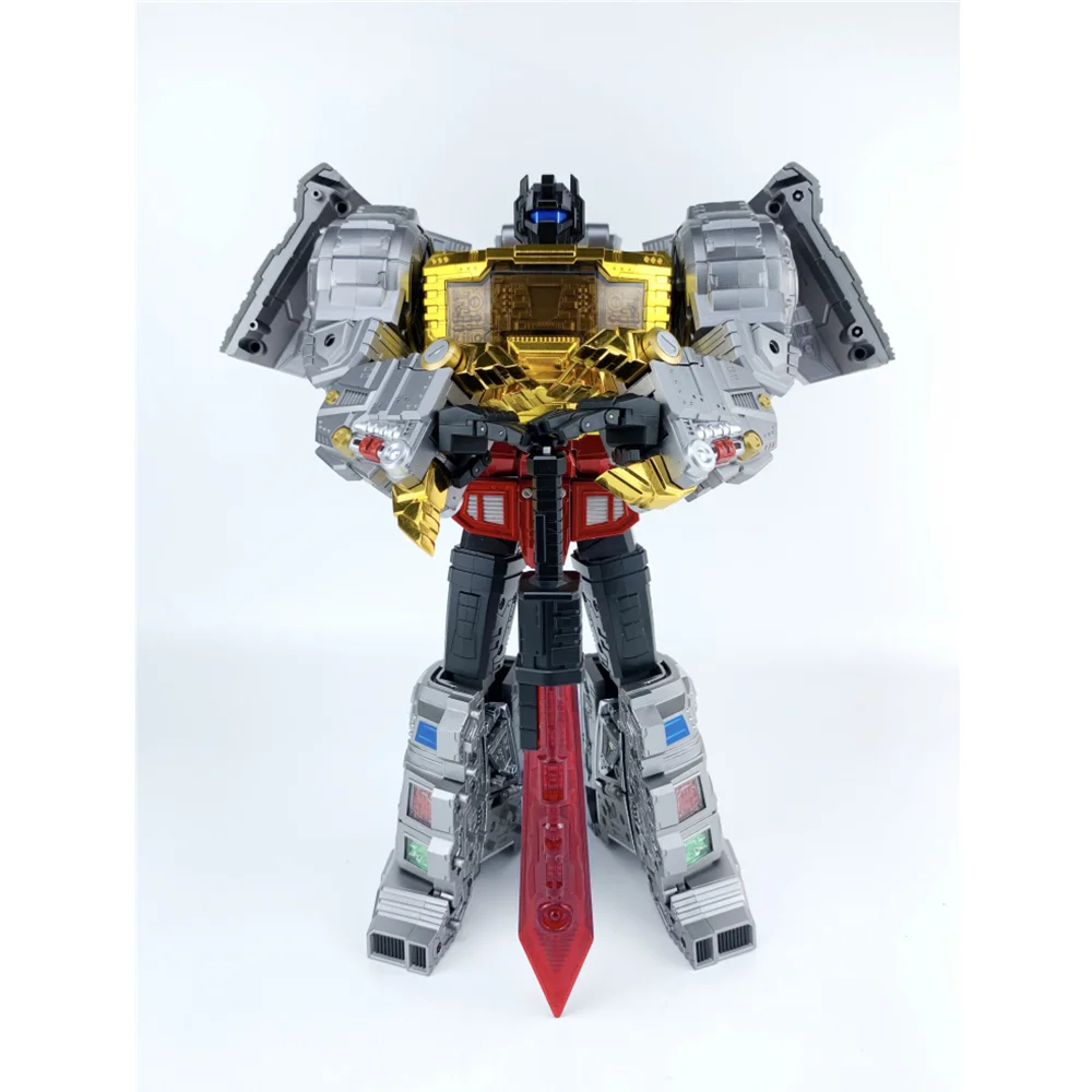 

Transformation Gigapower GP HQ01R HQ-01R Superator Grimlock Masterpiece Chrome Version HQ-05R Swoop Action Figure With Box