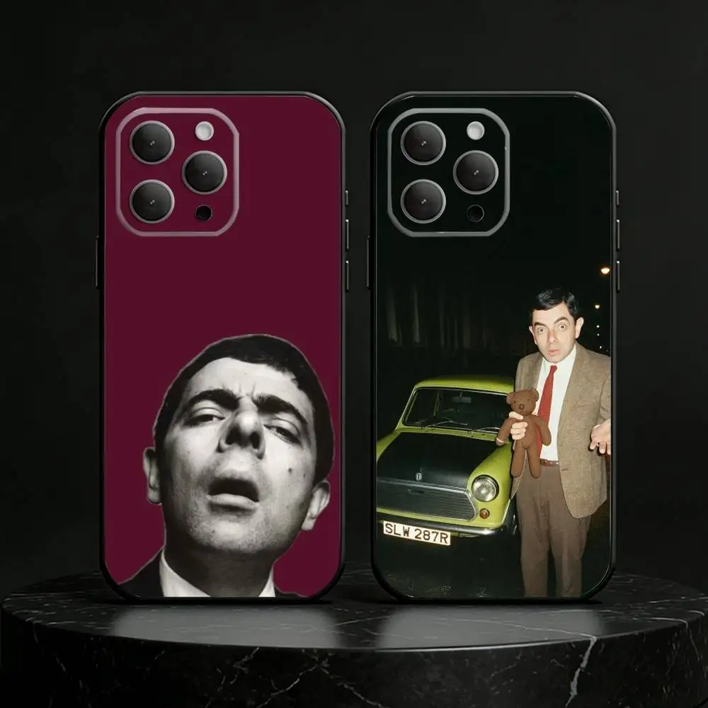 

Funny Mr B- BeanS Phone Case For iPhone 17,16,15,14,13,12,11 Plus,Pro Max,SE4Soft Silicone Black Cover