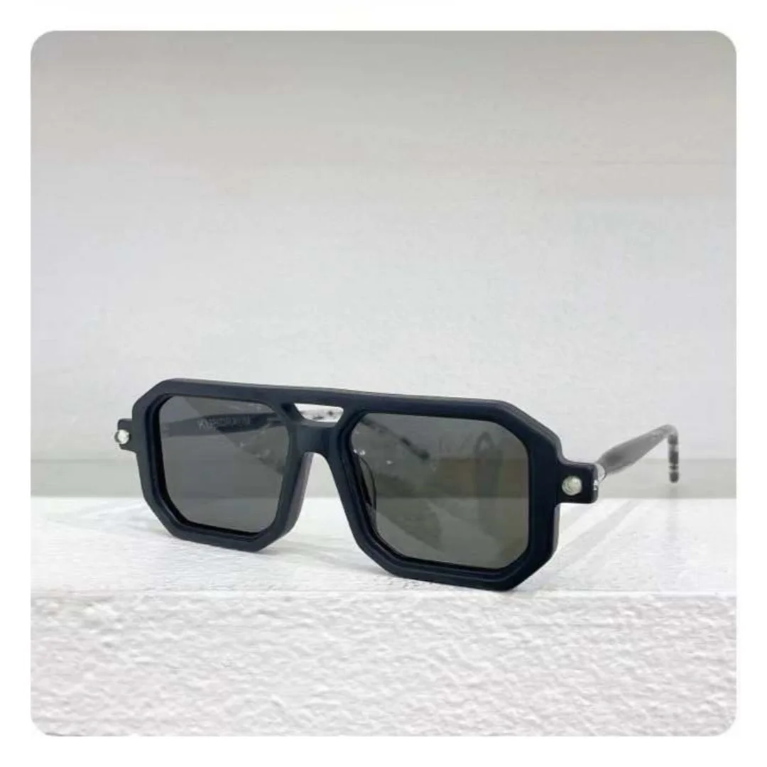 FRANCE Women's Sunglasses KUB MASKE P18 Rectangle Retro Acetate Double Bridge Brand Sunglasses  Women  de sol para hombre