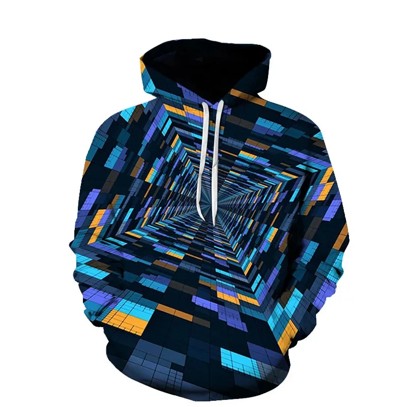 Visual Effect 3D Printing Hoodies Many Color Design Sense Men's Sweatshirt Personalized Streetwear Autumn New 2024 Hooded Hoodie