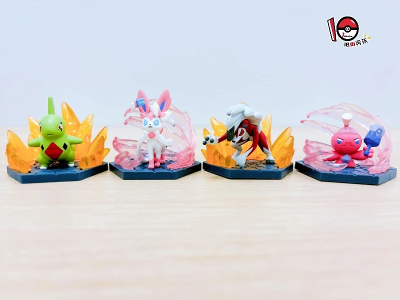 Pokemon Japan Gashapon Capsule Toy Figurine Cute Eevee Rock System Skill Action Figure Model Doll Gift