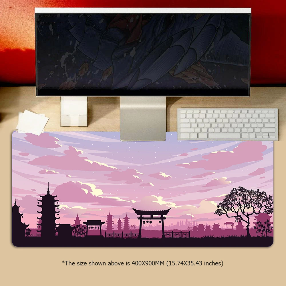 Torii Gate Mouse Pads Big Mousepad Japan Landscape Mouse Mat Keyboard Mats Office Table Carpet Desk Pad Mousepads XXL 900x400