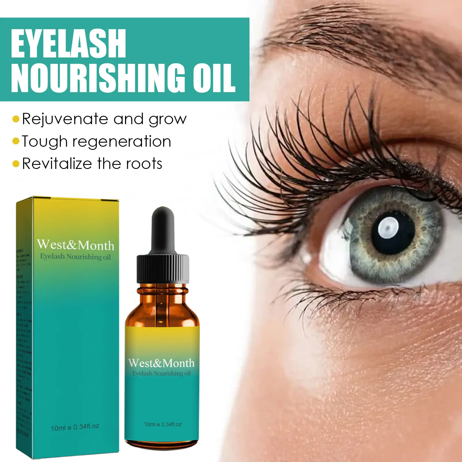 WestMonth Eyelash Nourishing Oil Natural Lengthening And Curling Volumizing Thick Mascara
