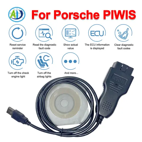 For Porsche Piwis OBD2 Diagnostic Tool With Durametric Software for 911 Turbo/Carrera Boxster Cayenne Cayman OBDII Code Reader