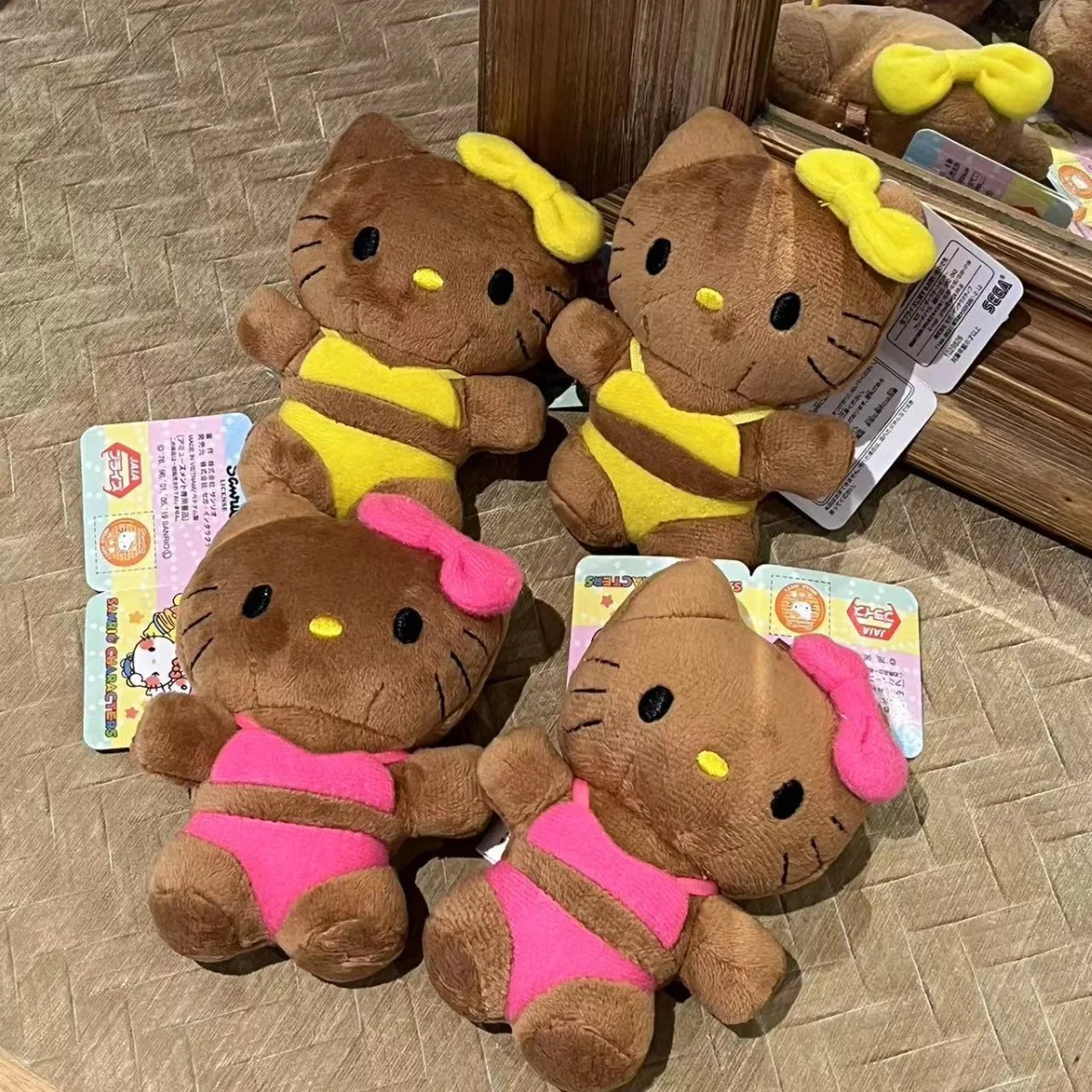 Mode Hallo Kitty Plüsch-schlüsselanhänger Anhänger Niedlichen Cartoon Puppe Spielzeug Schlüsselbund Exquisite Rucksack Dekoration Zubehör Geschenke