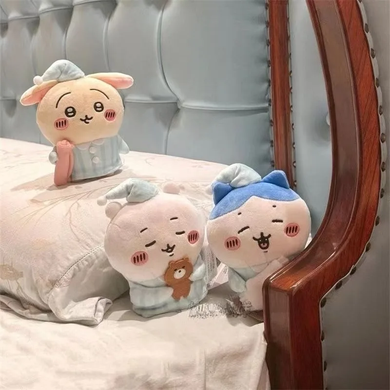 

MINISO Chiikawa Doll Plush Kawaii Pajama Series Usagi Doll Anime Cartoon 15cm Schoolchildren Sweetness Holiday Gifts