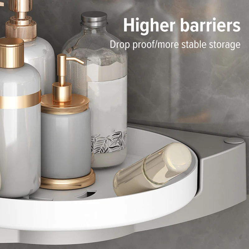 1 Set Bathroom Shower Corner Storage Rack No-drill Shower Gel And Shampoo Storage Rack Tray Bathroom Accessories