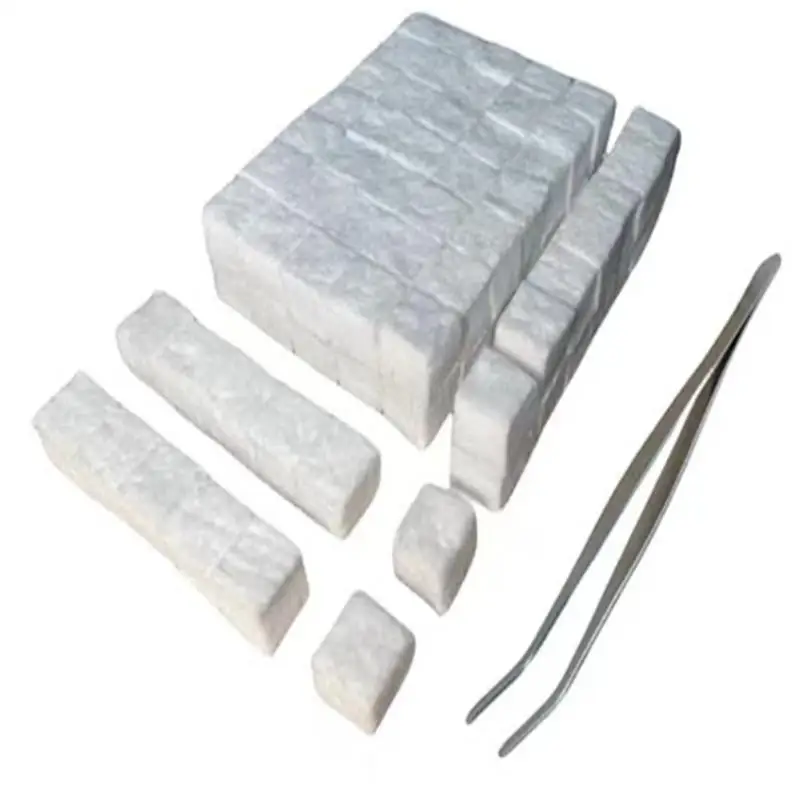 652F 96 Uds fogón sobremesa mecha lana cerámica combustibles bioetanol mecha fieltro carbono aislamiento fibra