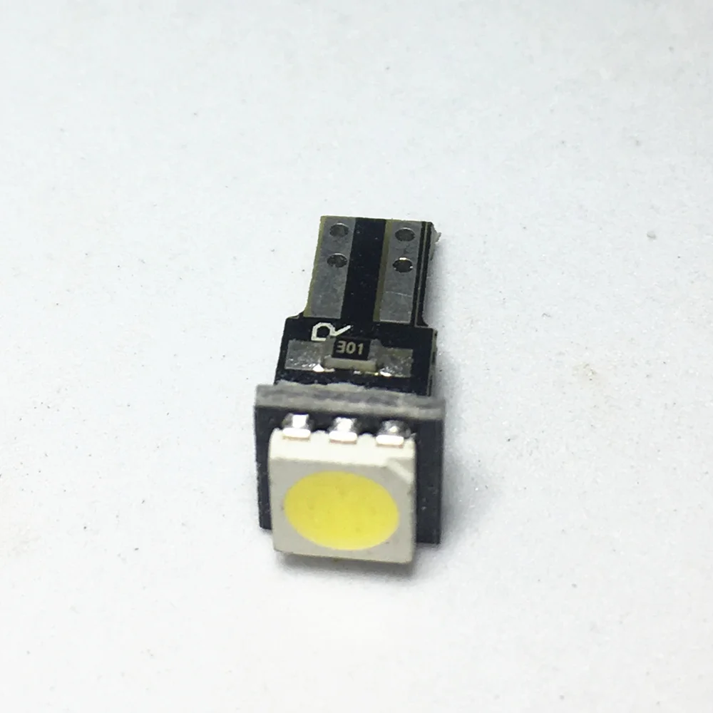 セラミックダッシュボードゲージ,T5 LED,1smd 5050,車のサイドウェッジライト,室内灯,DC 12V, 1個