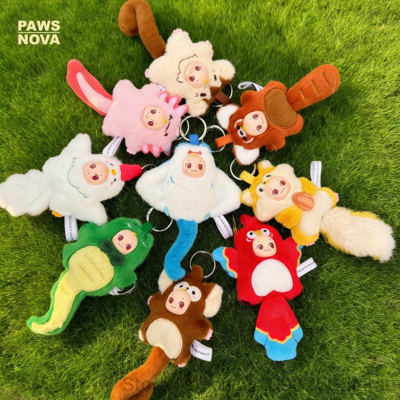 Paws Nova Auténtico Oficial Serie Animal Kewpish Caja Sorpresa Muñeco de Peluche Colgante para Bolso Llavero Imán para Nevera Colgante Decorativo Regalo