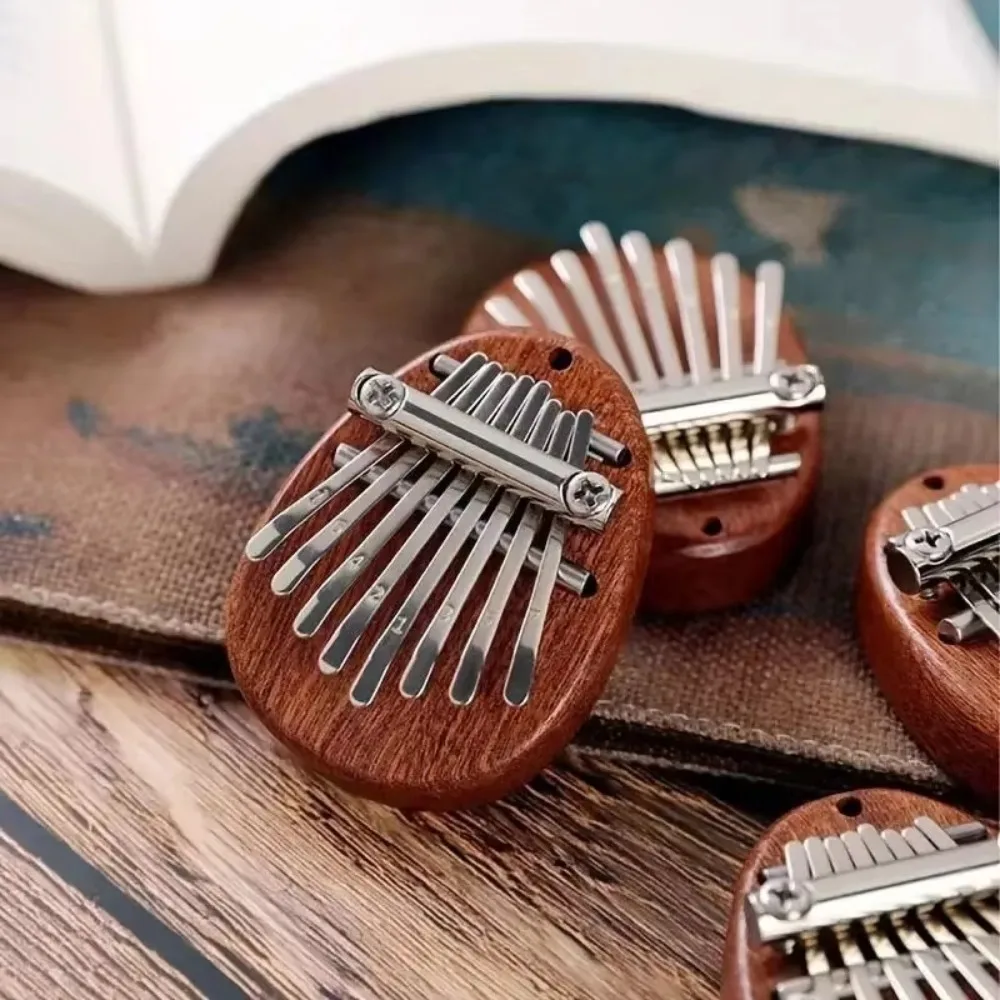 Mini Kalimba de Madera de 8 Teclas, Piano de Pulgar de Alta Calidad, Marimba Musical, Excelente Accesorio, Colgante, Regalo, Regalo Navideño