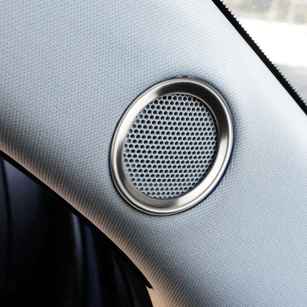 Car Front Pillar Speaker Ring for Mazda CX-5 CX5 2017-2023 Sound Frame Trim Cover Decoration Sticker Stainless Steel Accessories