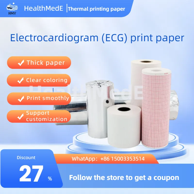 

50mm*20m/80mm*20/110mm*20m Electrocardiograph Thermal Printer Paper For CONTEC ECG100G ECG90A ECG600G ECG300G SP100 E3 E6
