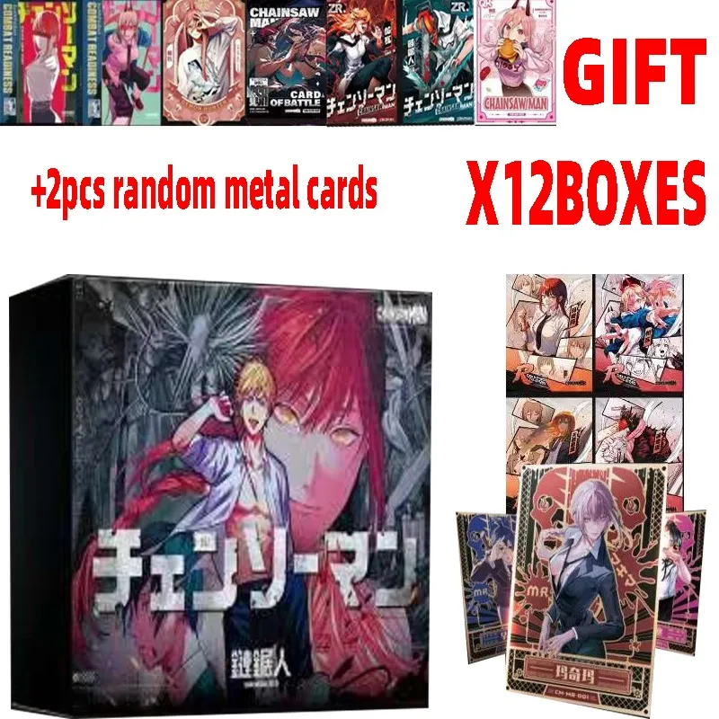 

Wholesale12/24/48 Chainsaw Man Card Booster Box Anime Characters Limited Edition Hollow Out Cards Tcg Game Toy Boy Hobby Gift