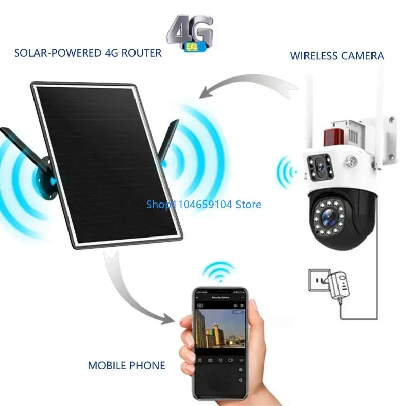 Solar Outdoor WIFI Router Weatherproof Wifi Extender 4G Wireless Internet Wireless Hotspot For Group Travel