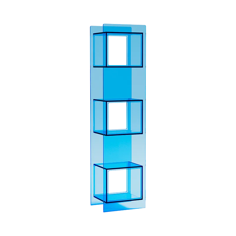 

Acrylic floor-to-wall bookshelf Small apartment corner storage display bookcase Designer multi-layer shelf