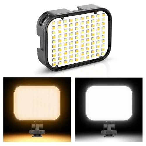 Imagen 2 del producto Luz de vídeo LED Ulanzi VL100C 3200K-6500K 170 ° Lámpara de luz de cámara con cabezal esférico ajustable, zapata fría, Vlog, relleno, batería de 2000mAh