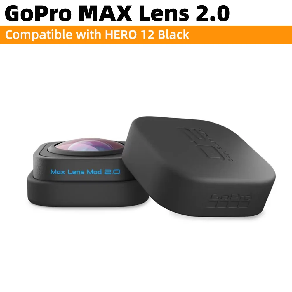 GoPro ADWAL-002 Max Lens Mod 2.0, Ultra Wide Angle POV Lens Max Lens Mod Compatible with  HERO12 Black