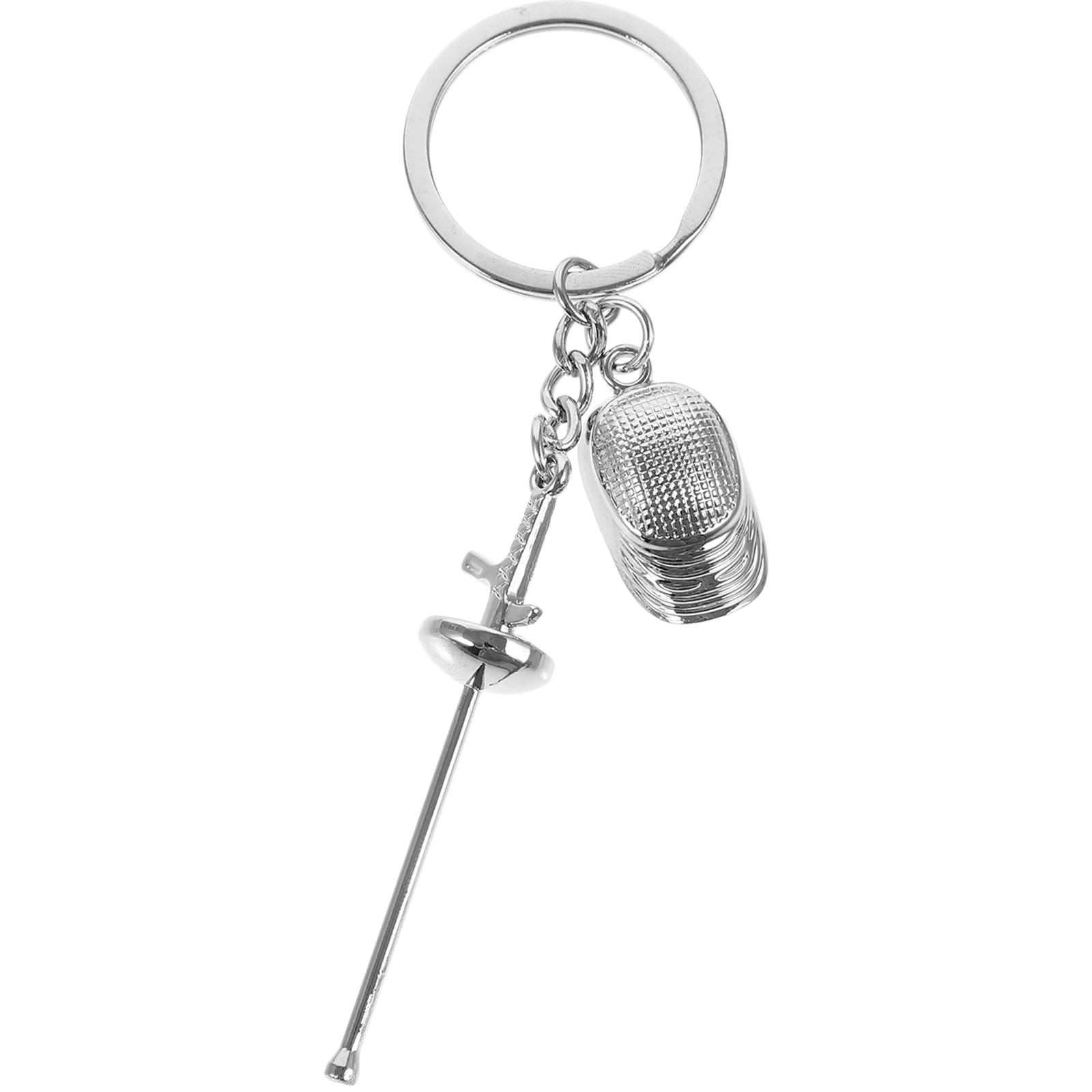 

Sports Fan Souvenirs Epee Keychain Fencing Party Decorations Hanging Zinc Alloy Engraved Man
