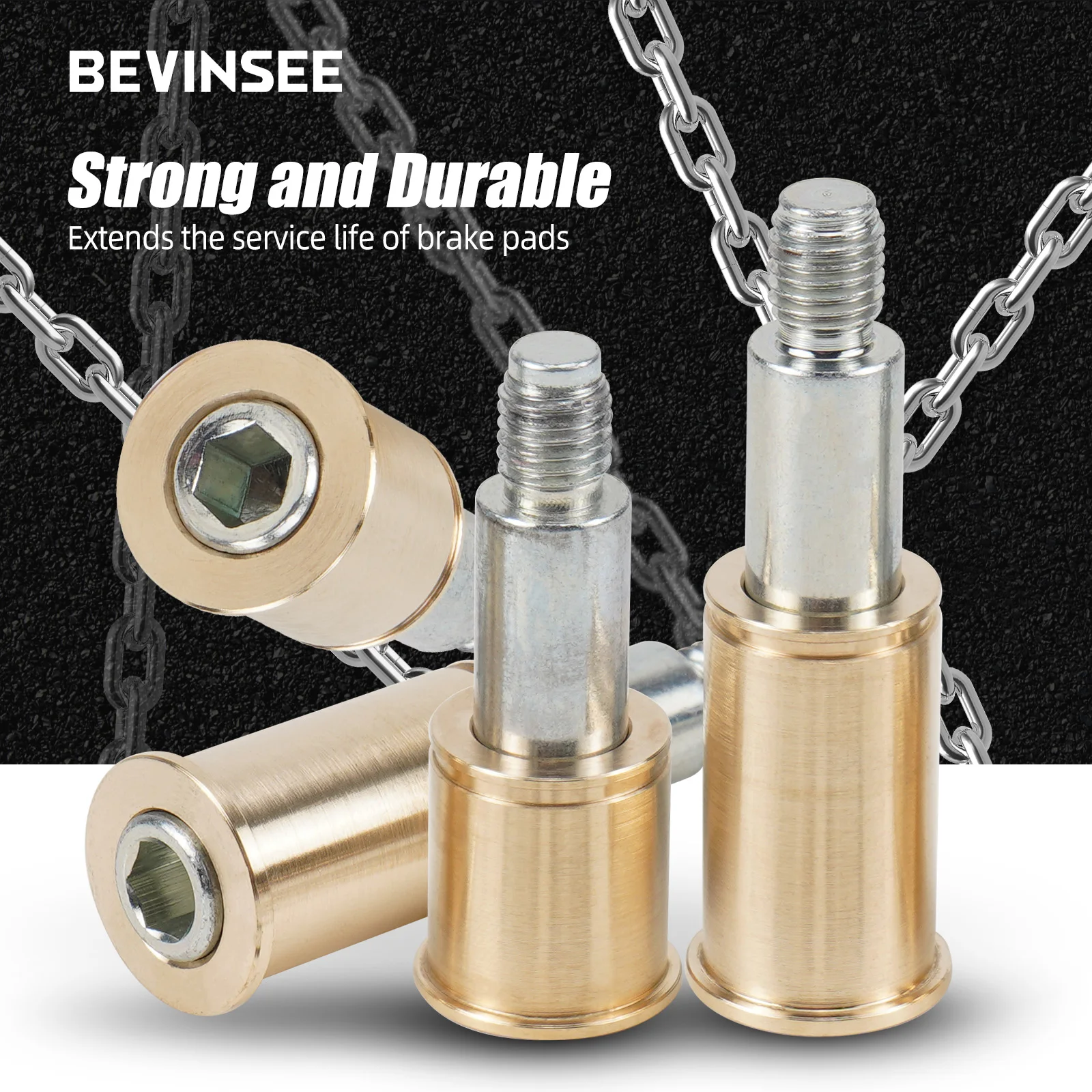 

BEVINSEE Brass Front Caliper Guide Pin Bushings Kit For BMW E90 E92 E93 E91 335i M3 E60 E61 525i E82 E63 Z4 X1 E84 34116758707